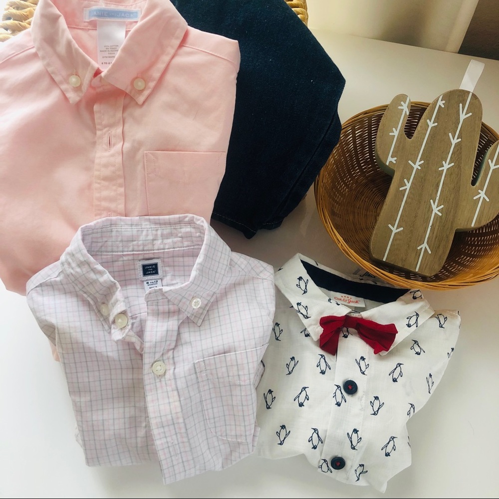 Lot of 3 boy’s dress shirts (6-12 months)